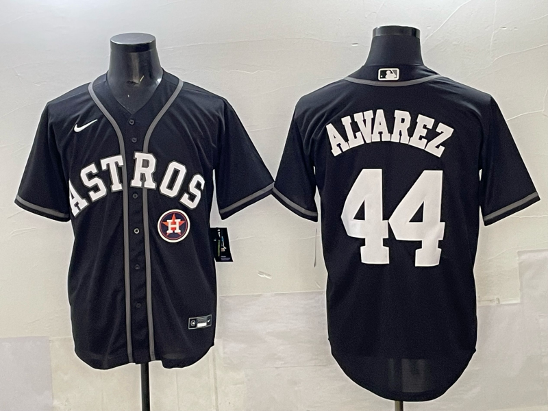 Men Houston Astros #44 Alvarez Black Nike 2025 MLB Jersey 007->houston astros->MLB Jersey